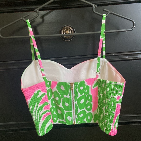 Lilly Pulitzer Parfait Crop Top and Skirt Set in Pink Pout Flamenco (Pineapple) - Picture 6 of 6